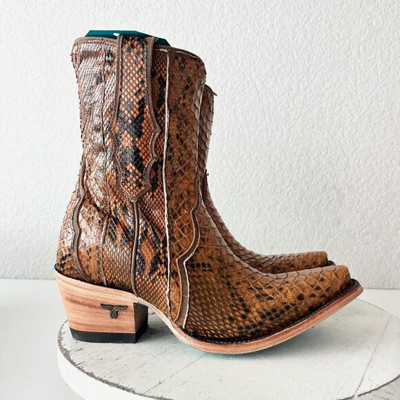 Lane VICKSON Womens Cowboy Bootie Size 6 Copperhead Western Short Boots Snip Toe - Picture 2 of 11
